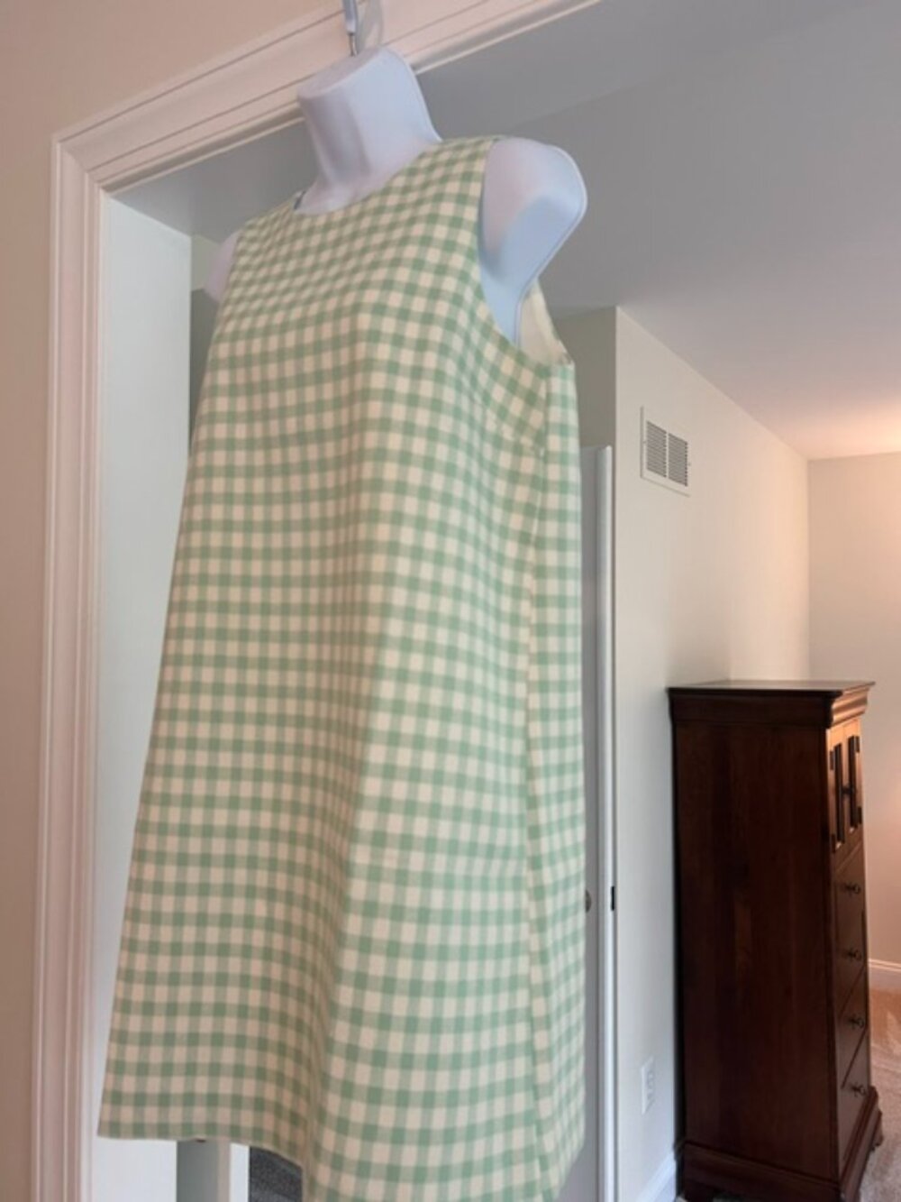 Tuckernuck Julep Gingham Sconset Dress NWT Medium Green White Shift Dress - Picture 1 of 6